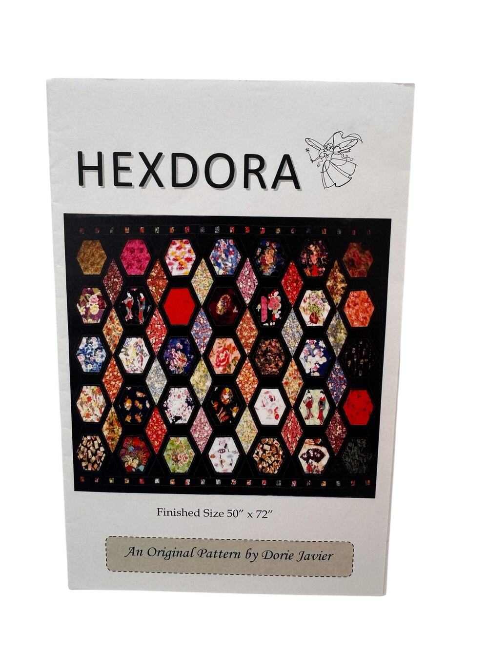 Hexdora Quilt Pattern by Dorie Javier 50x72” Geometric Hexagon Design 2007